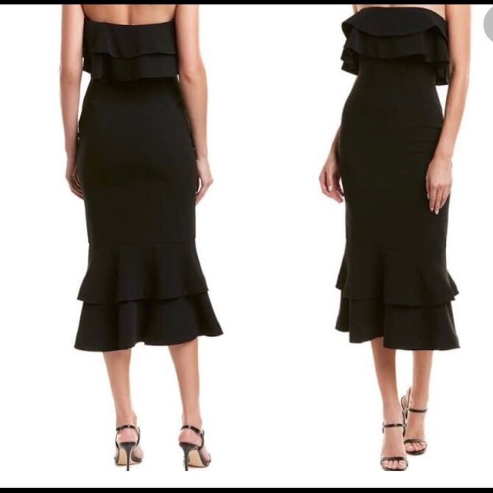 NWT Cinq a Sept Strapless Black dress Size 0